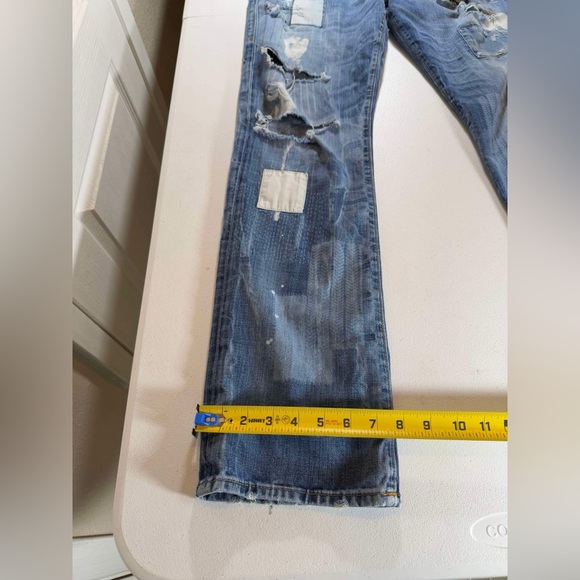 True Religion Billy Strange Brew First Edition extremely Distressed Jeans Sz 32 - Picture 10 of 14